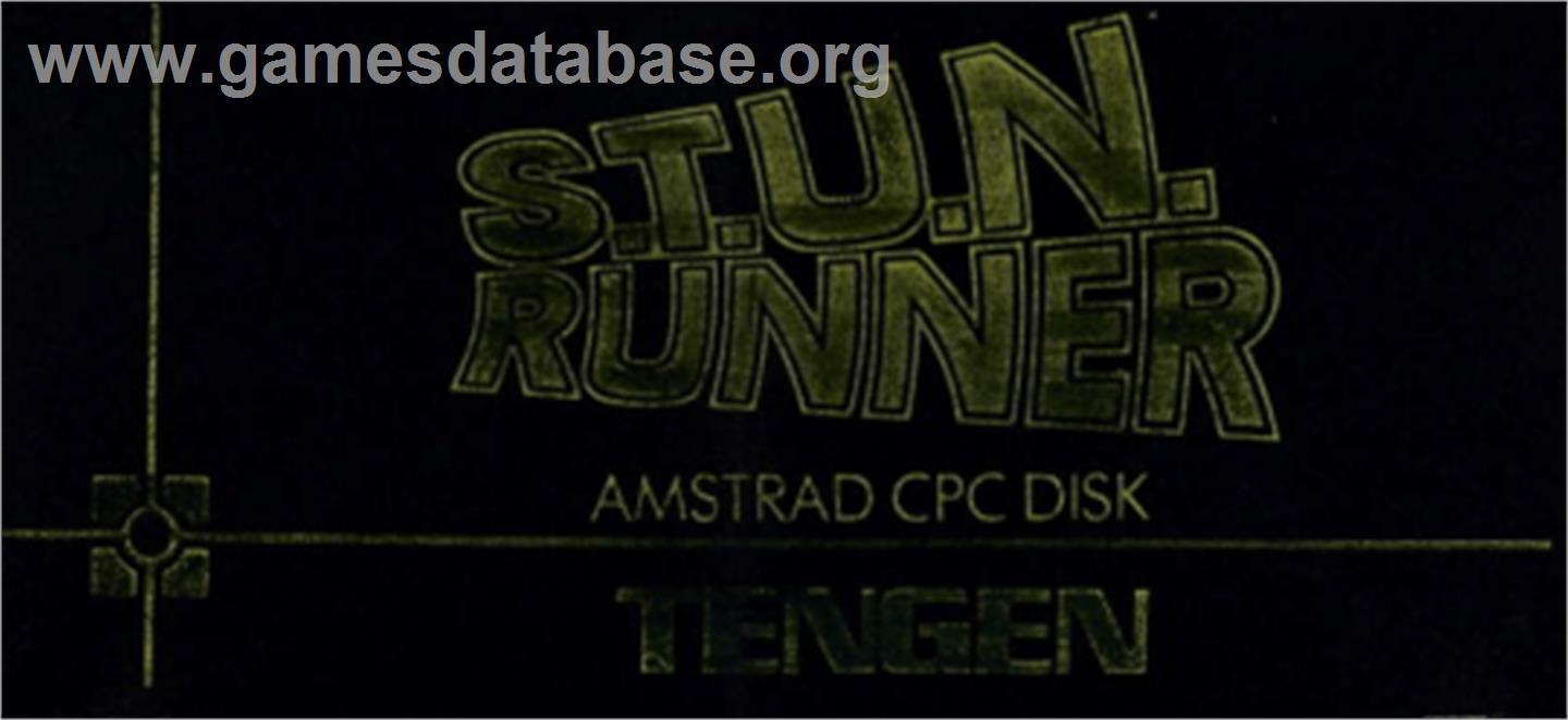 S.T.U.N. Runner - Amstrad CPC - Artwork - Cartridge Top