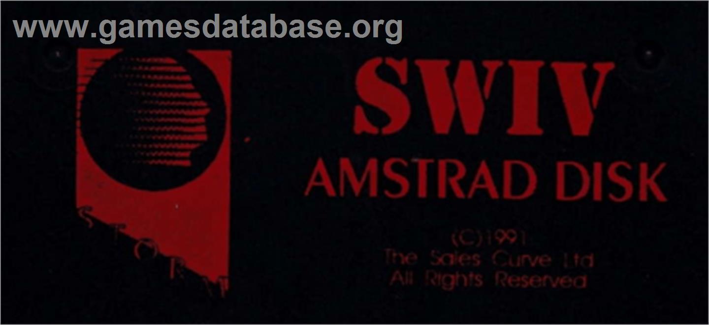 S.W.I.V. - Amstrad CPC - Artwork - Cartridge Top