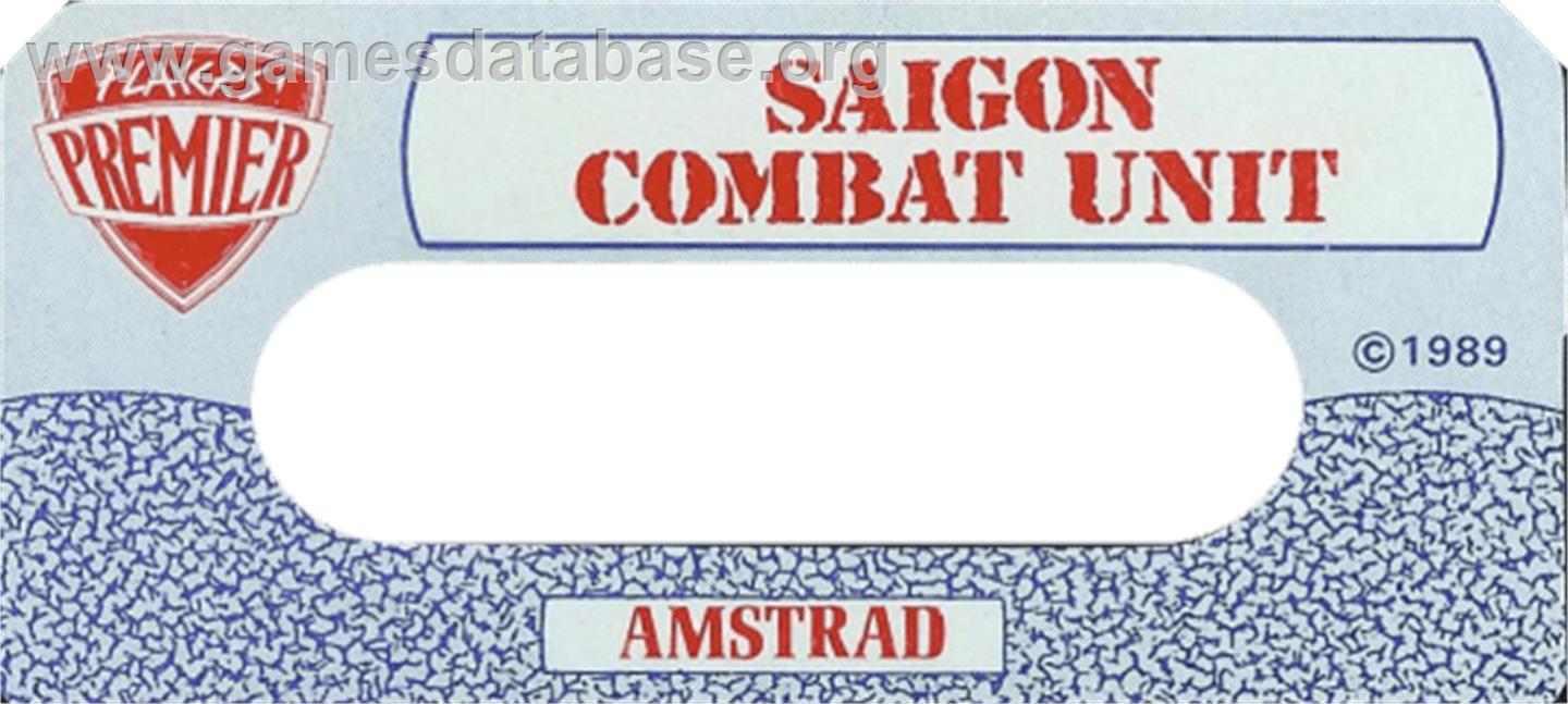 Saigon Combat Unit - Amstrad CPC - Artwork - Cartridge Top