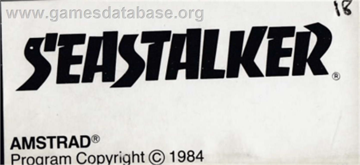 Seastalker - Amstrad CPC - Artwork - Cartridge Top
