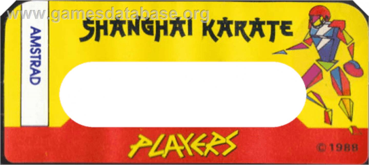 Shanghai Karate - Amstrad CPC - Artwork - Cartridge Top
