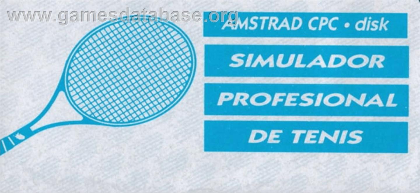 Simulador Profesional de Tenis - Amstrad CPC - Artwork - Cartridge Top