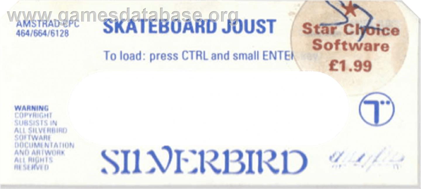 Skateboard Joust - Amstrad CPC - Artwork - Cartridge Top