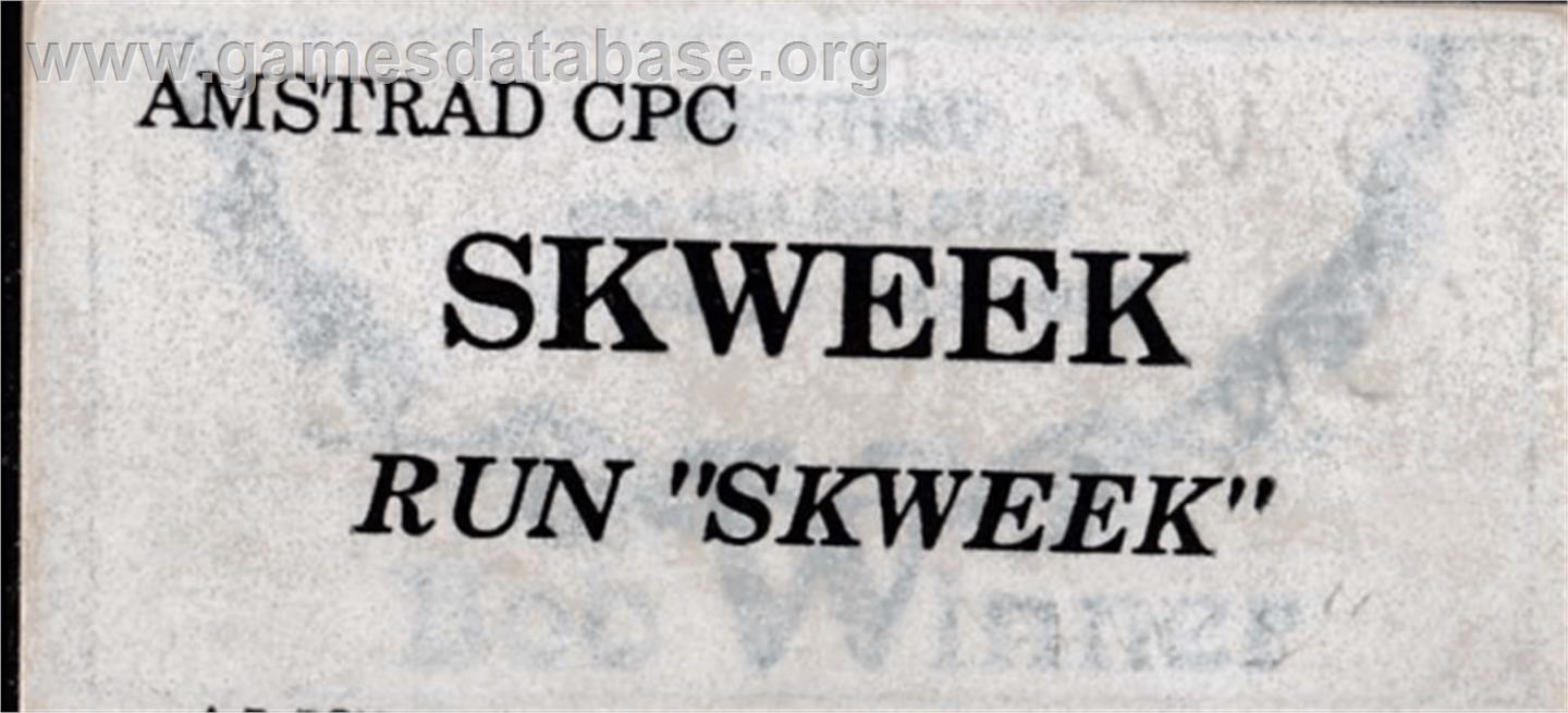 Skweek - Amstrad CPC - Artwork - Cartridge Top