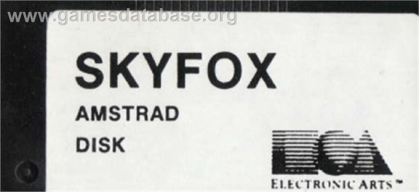 Sky Fox - Amstrad CPC - Artwork - Cartridge Top