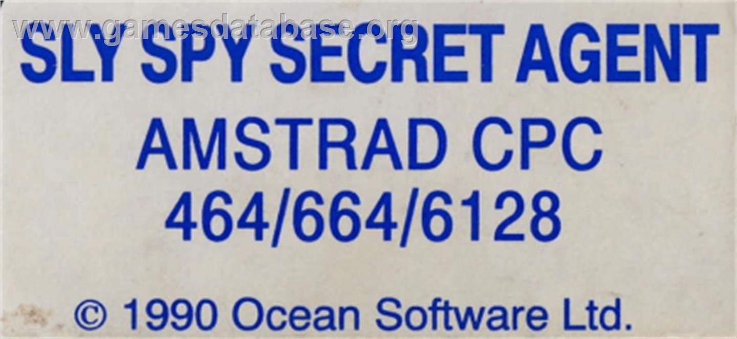 Sly Spy - Amstrad CPC - Artwork - Cartridge Top