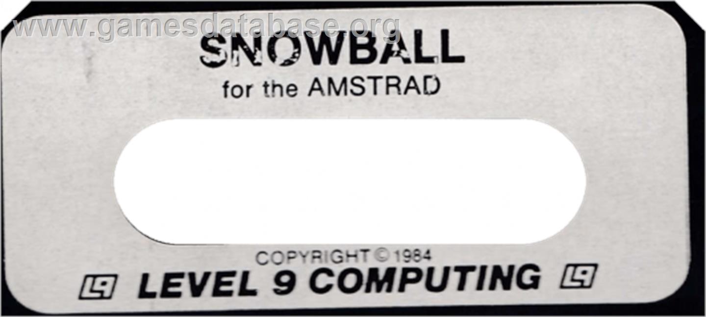 Snowball - Amstrad CPC - Artwork - Cartridge Top