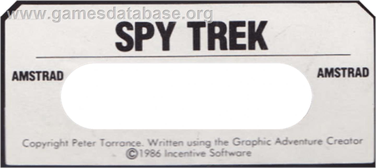 Spy-Trek Adventure - Amstrad CPC - Artwork - Cartridge Top