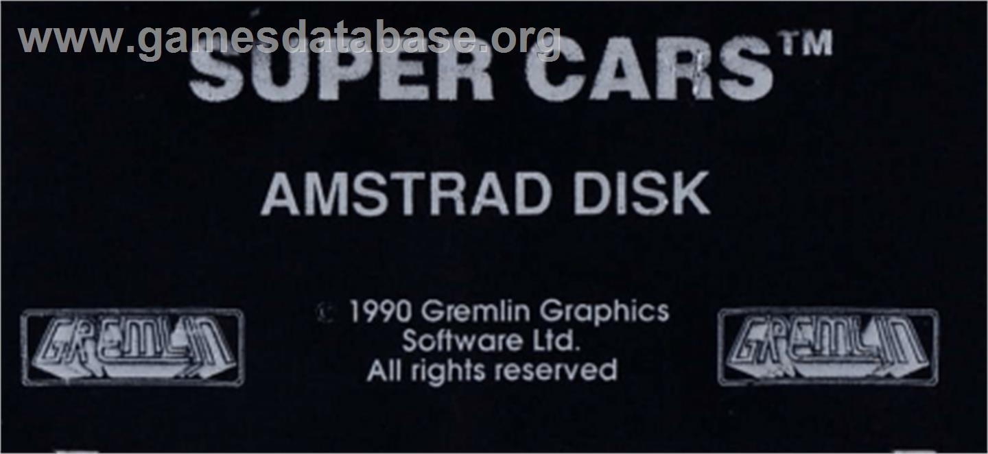 Super Cars - Amstrad CPC - Artwork - Cartridge Top