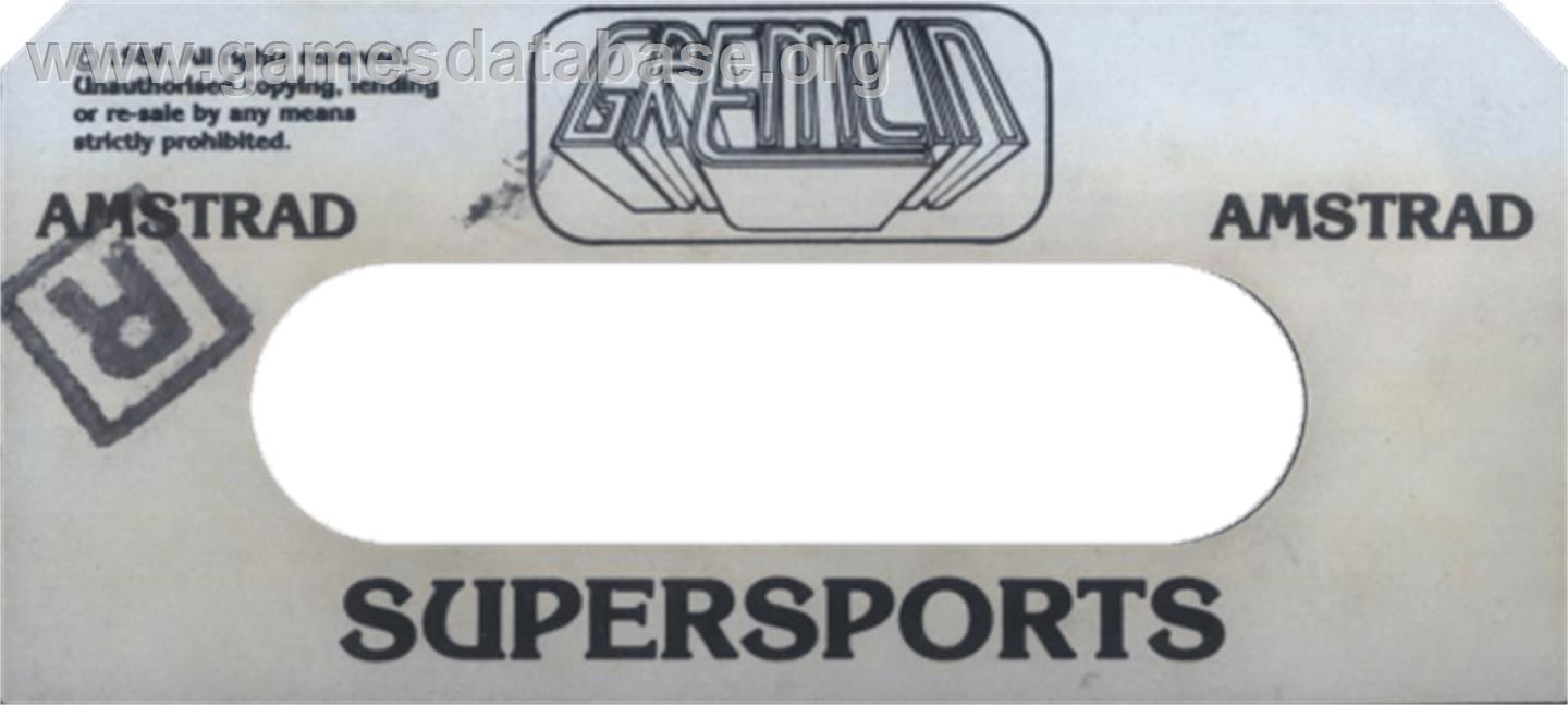 Super Sports - The Olympic Challenge - Amstrad CPC - Artwork - Cartridge Top