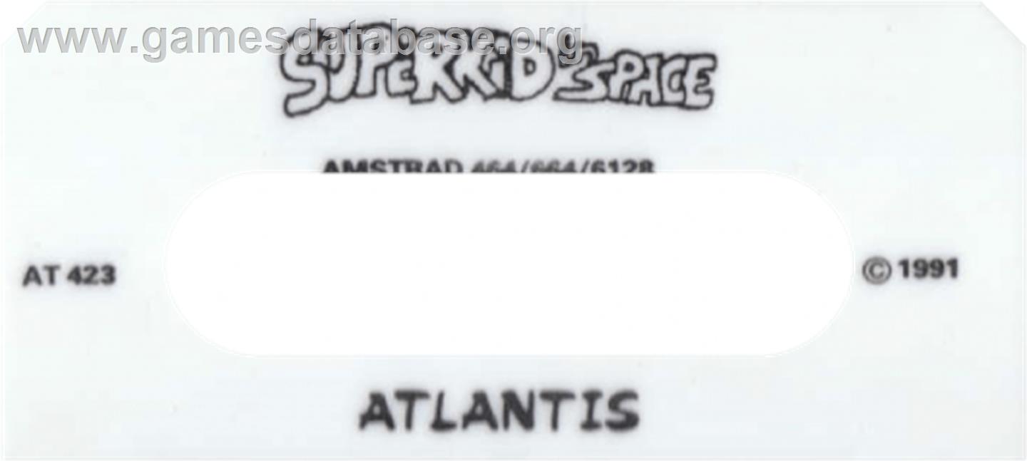 Superkid In Space - Amstrad CPC - Artwork - Cartridge Top