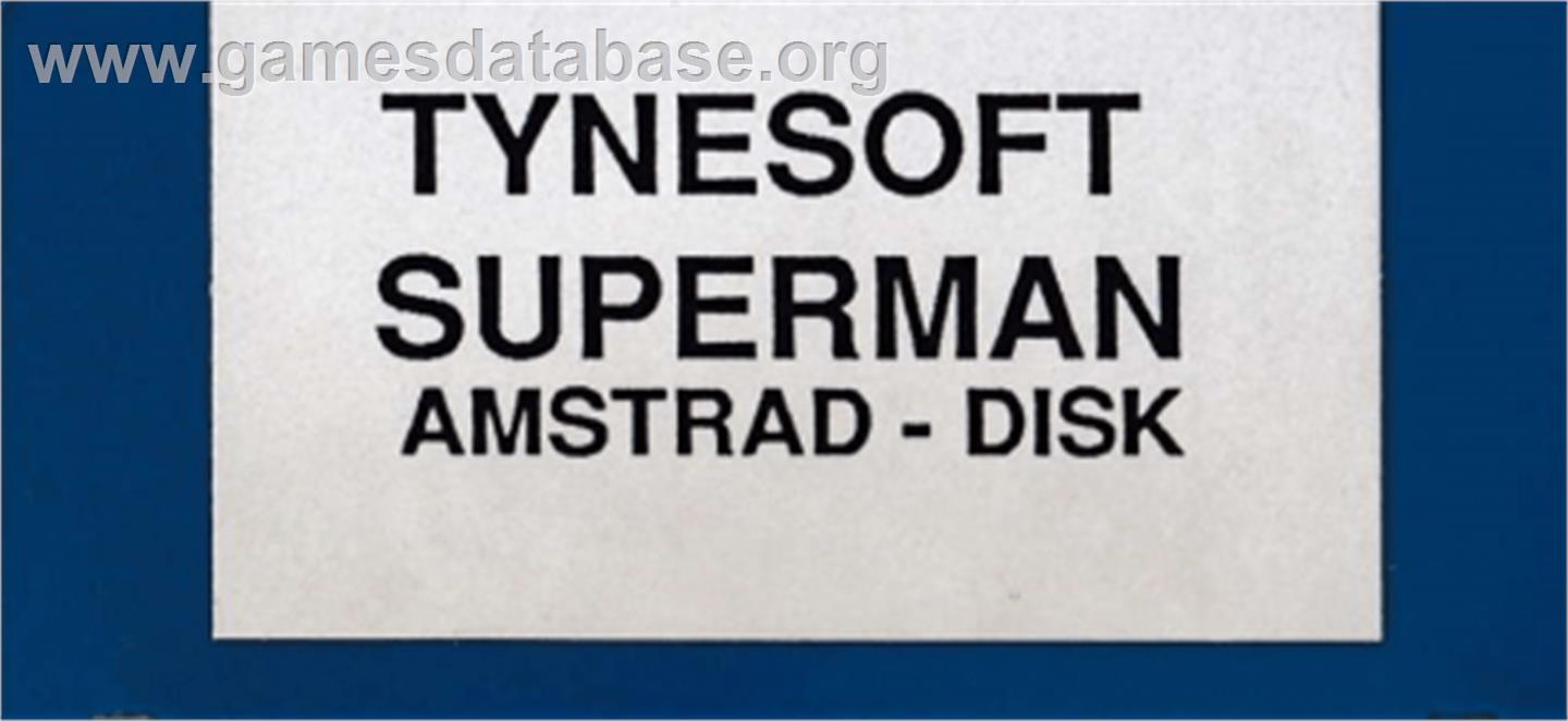 Superman - The Man Of Steel - Amstrad CPC - Artwork - Cartridge Top