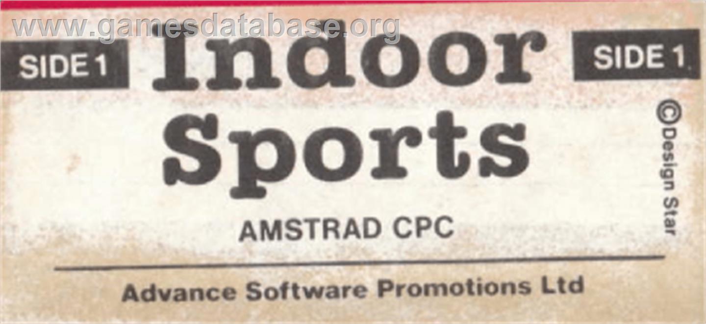 Superstar Indoor Sports - Amstrad CPC - Artwork - Cartridge Top