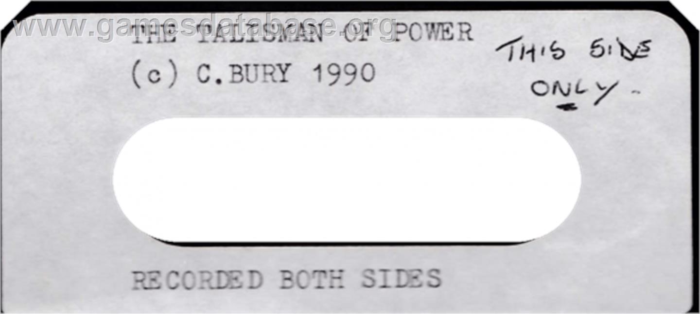 Talisman Of Power, The - Amstrad CPC - Artwork - Cartridge Top