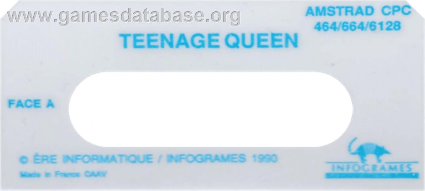 Teenage Queen - Amstrad CPC - Artwork - Cartridge Top