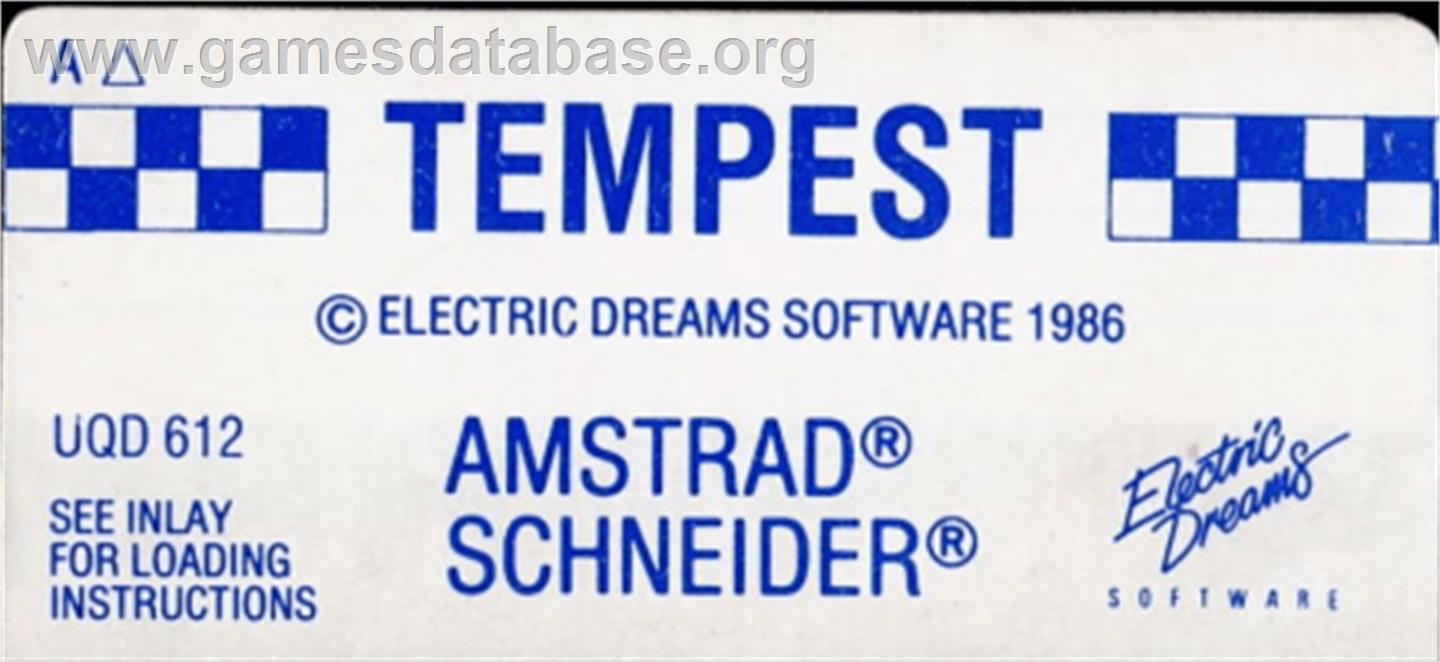 Tempest - Amstrad CPC - Artwork - Cartridge Top