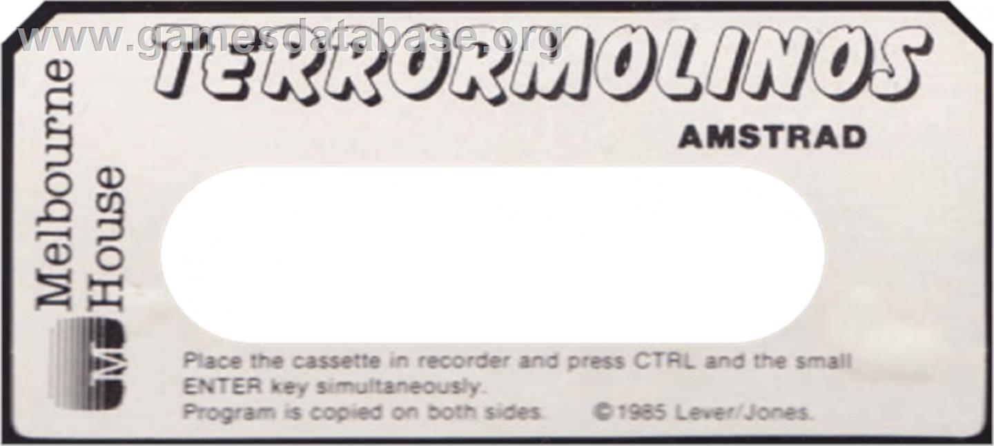 Terrormolinos - Amstrad CPC - Artwork - Cartridge Top
