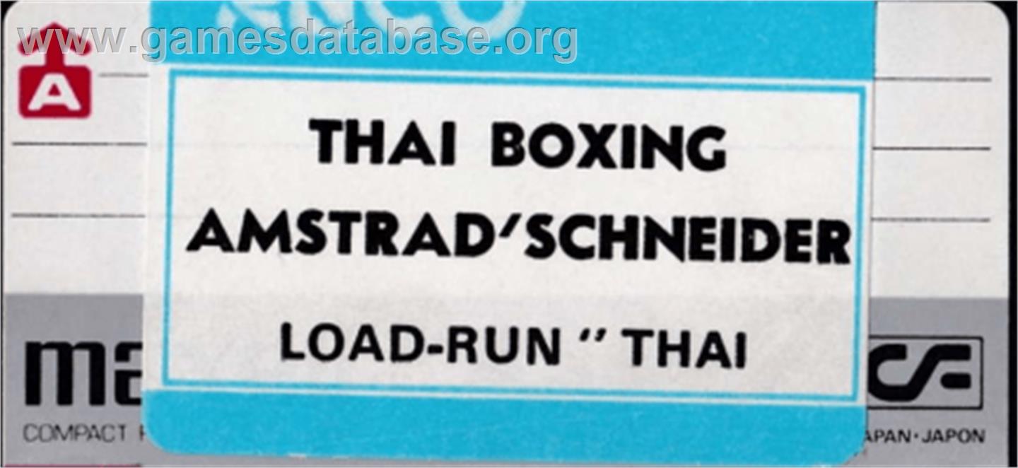 Thai Boxing - Amstrad CPC - Artwork - Cartridge Top