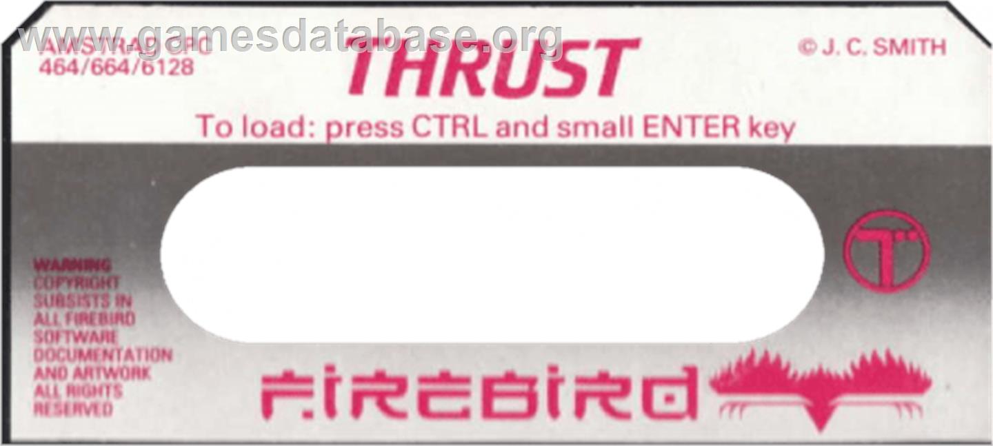 Thrust - Amstrad CPC - Artwork - Cartridge Top