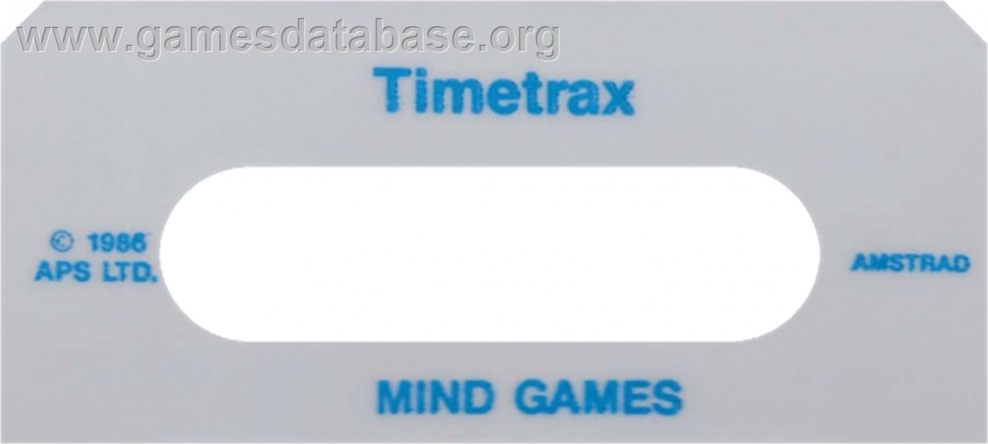 Time Trax - Amstrad CPC - Artwork - Cartridge Top