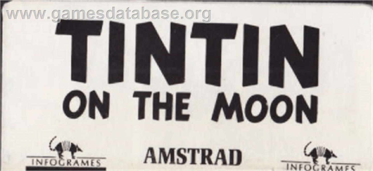Tintin on the Moon - Amstrad CPC - Artwork - Cartridge Top