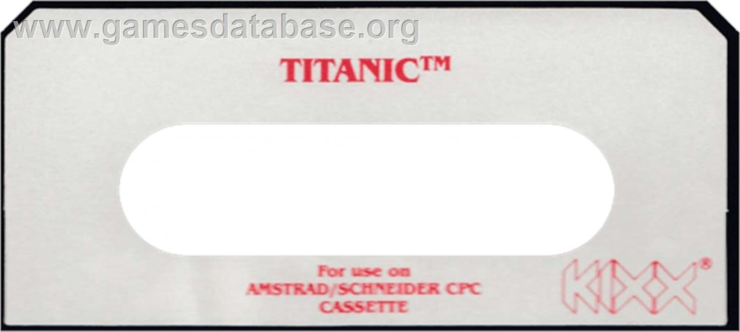 Titanic - Amstrad CPC - Artwork - Cartridge Top