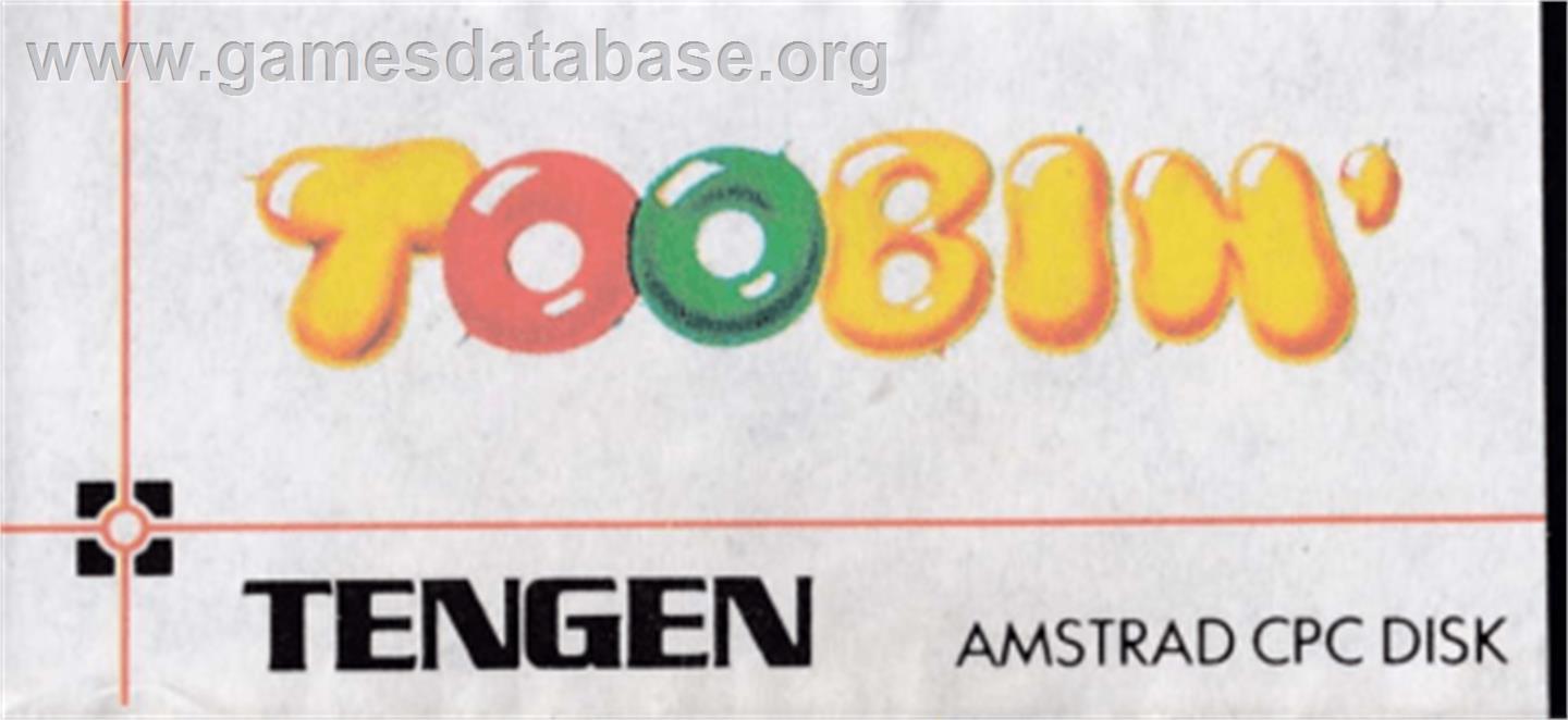Toobin' - Amstrad CPC - Artwork - Cartridge Top