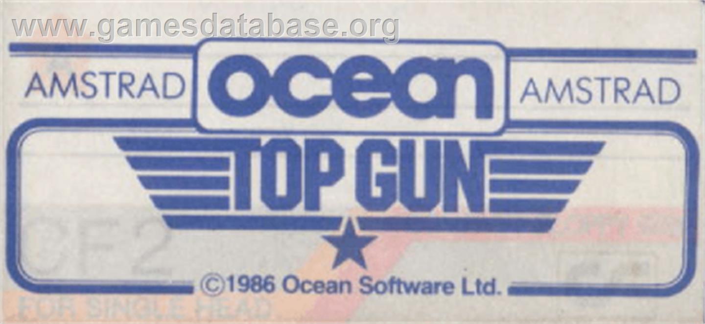 Top Gun - Amstrad CPC - Artwork - Cartridge Top
