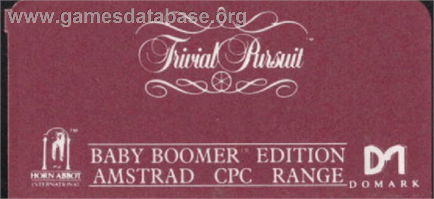 Trivial Pursuit - Baby Boomer Edition - Amstrad CPC - Artwork - Cartridge Top