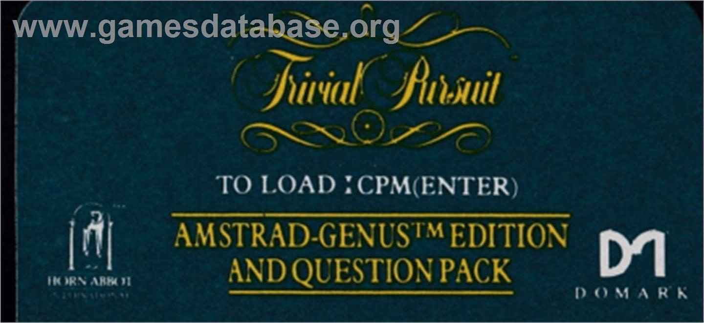 Trivial Pursuit - Genus Edition - Amstrad CPC - Artwork - Cartridge Top