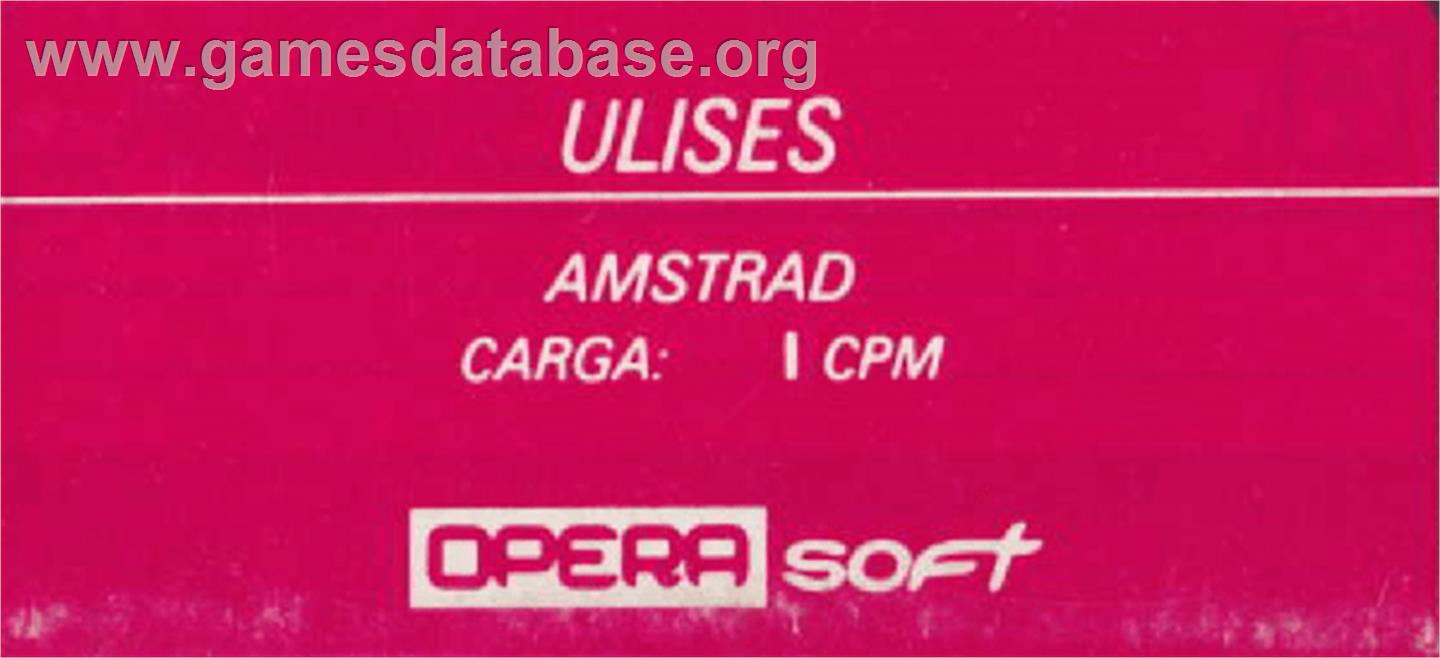 Ulises - Amstrad CPC - Artwork - Cartridge Top
