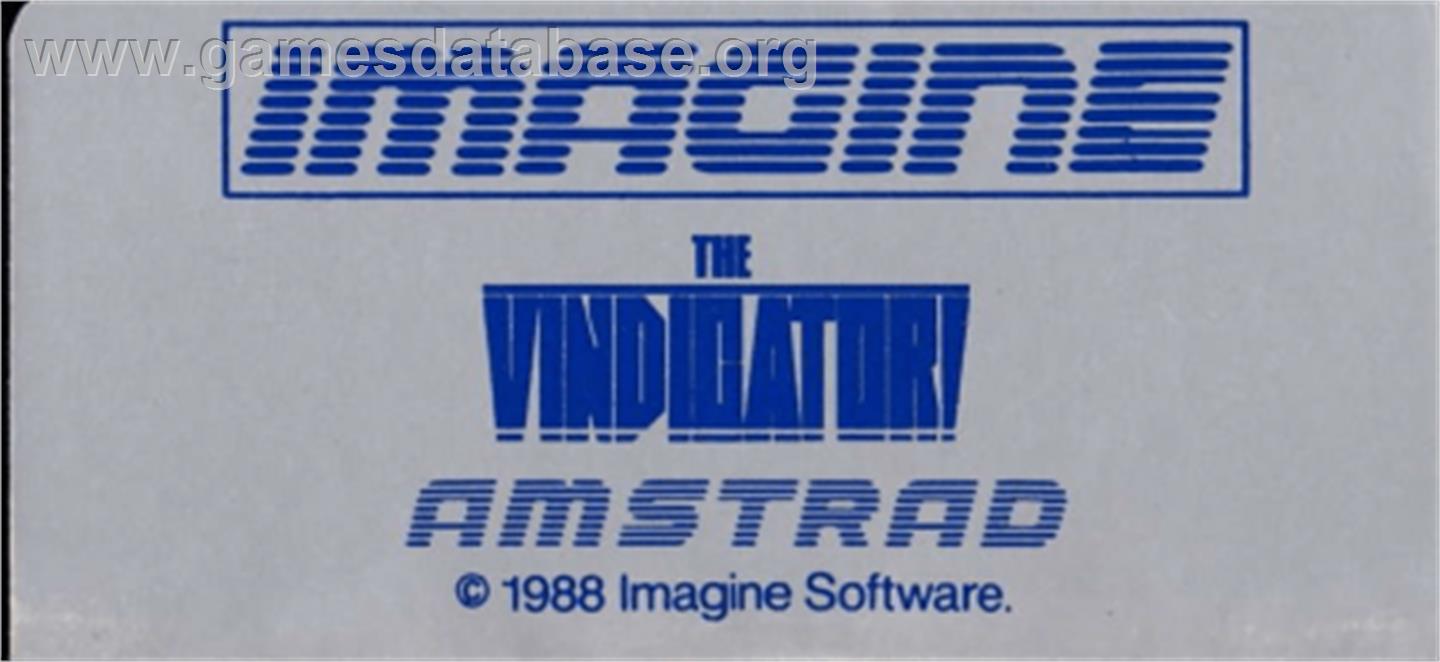 Vindicator, The - Amstrad CPC - Artwork - Cartridge Top