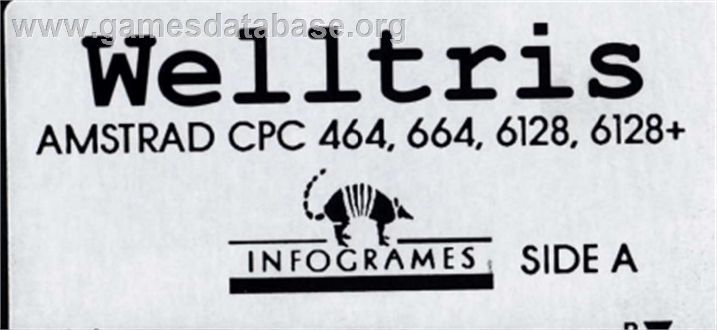 Welltris - Amstrad CPC - Artwork - Cartridge Top