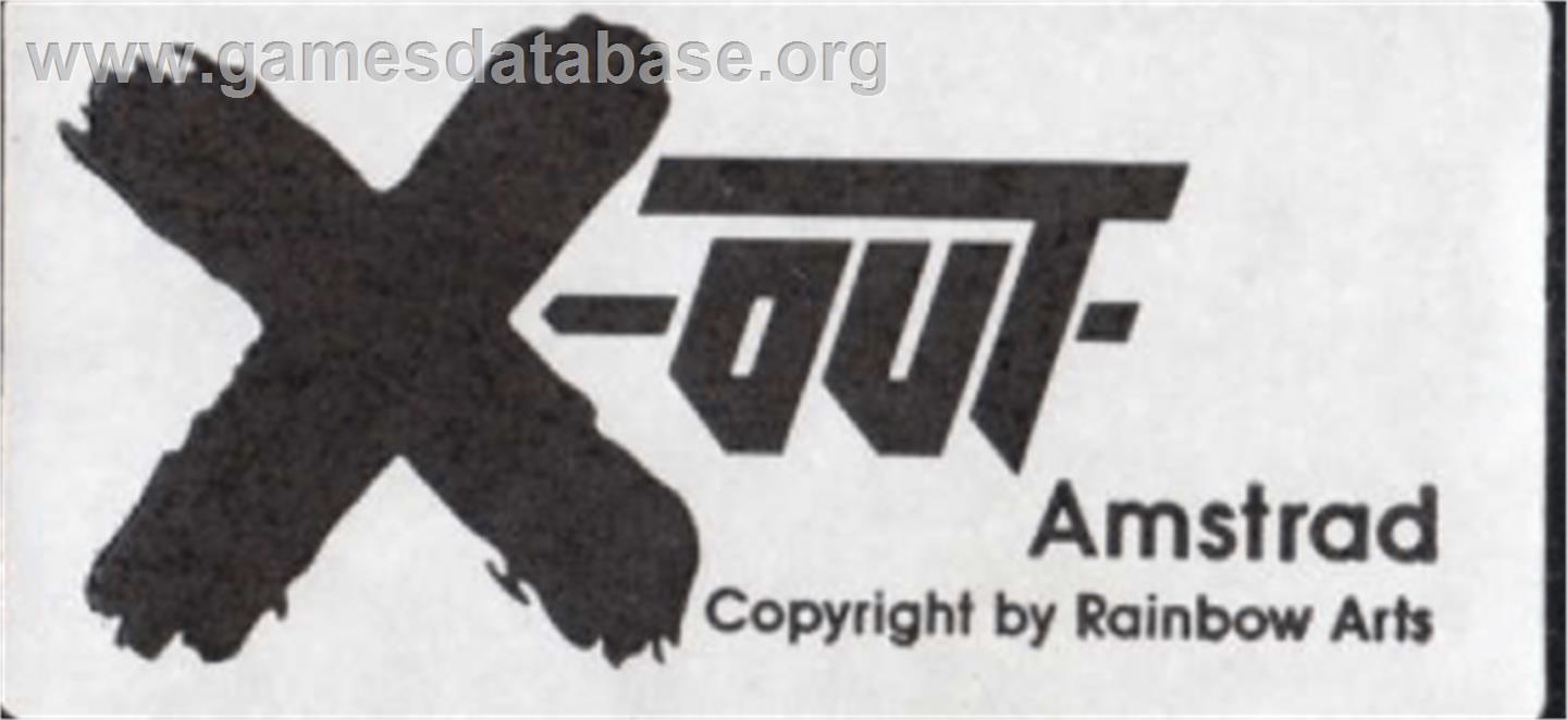 X-Out - Amstrad CPC - Artwork - Cartridge Top