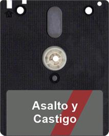 Artwork on the Disc for Asalto Y Castigo on the Amstrad CPC.