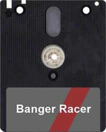 Artwork on the Disc for Banger Racer on the Amstrad CPC.