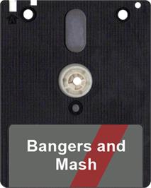Artwork on the Disc for Bangers And Mash on the Amstrad CPC.