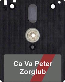 Artwork on the Disc for Ca Va Peter Zorglub! on the Amstrad CPC.