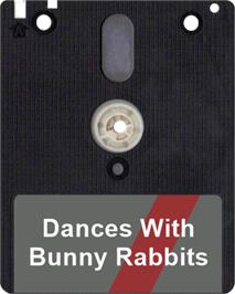 Artwork on the Disc for Dances With Bunny Rabbits on the Amstrad CPC.