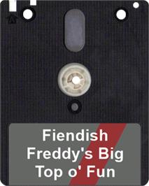 Artwork on the Disc for Fiendish Freddy's Big Top O' Fun on the Amstrad CPC.