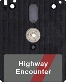 Artwork on the Disc for Highway Encounter on the Amstrad CPC.
