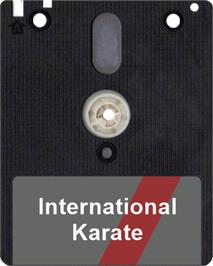 Artwork on the Disc for International Karate on the Amstrad CPC.
