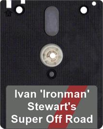 Artwork on the Disc for Ivan 'Ironman' Stewart's Super Off Road on the Amstrad CPC.