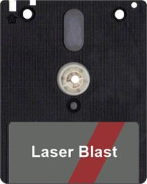 Artwork on the Disc for Laser Blast on the Amstrad CPC.