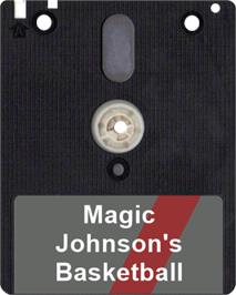 Artwork on the Disc for Magic Johnson's Basketball on the Amstrad CPC.