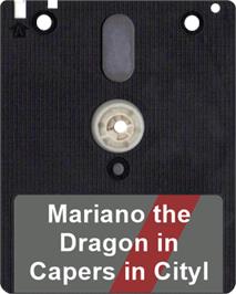 Artwork on the Disc for Mariano The Dragon In Capers In Cityland on the Amstrad CPC.