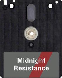 Artwork on the Disc for Midnight Resistance on the Amstrad CPC.