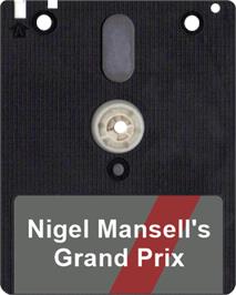 Artwork on the Disc for Nigel Mansell's Grand Prix on the Amstrad CPC.