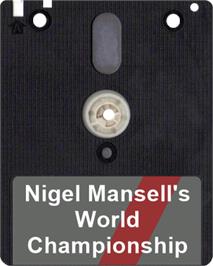 Artwork on the Disc for Nigel Mansell's World Championship on the Amstrad CPC.