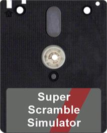 Artwork on the Disc for Super Scramble Simulator on the Amstrad CPC.